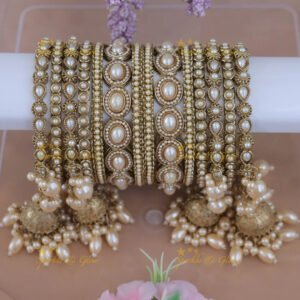 Glamorous Kundan Bangles for Weddings & Celebrations- Two hand