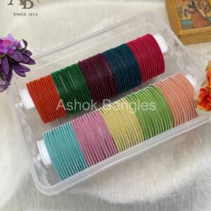 Luxurious   Pastel   &   Dark   Color   Star   Design   Glass   Bangle   Box   Box   10   Colors   -   068