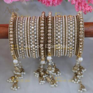 Radiant Gold Bangles for Weddings & Celebrations-Two hand