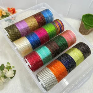 Luxurious   New   Rain   Drop   Glass   Bangle   Full   Box   -   056