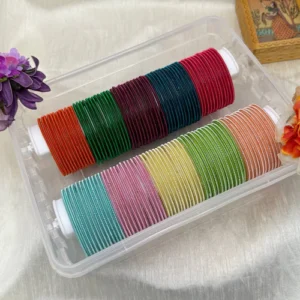 Luxurious   Pastel   &   Dark   Color   Star   Design   Glass   Bangle   Box   Box   10   Colors   -   068