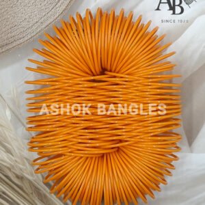 Ashok Bangles - Vibrant Orange Glass Bangles