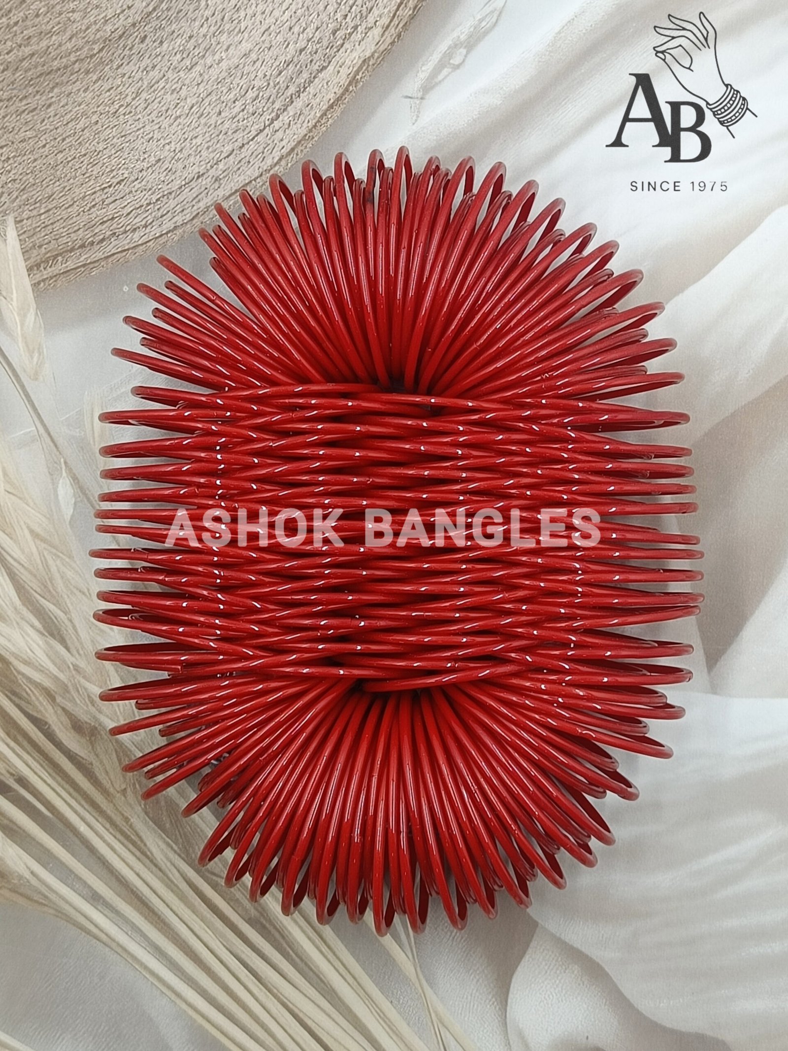 Ashok Bangles - Bold Red Glass Bangles